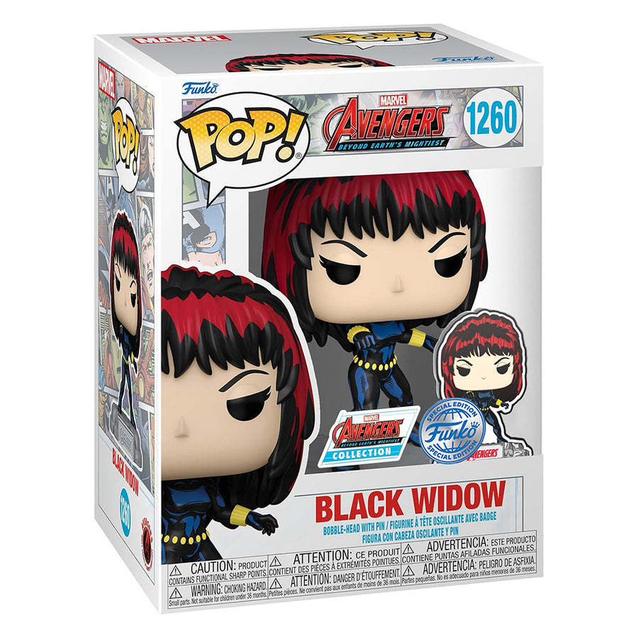 FUNKO POP MARVEL AVENGERS: A60 EXCLUSIVE - BLACK WIDOW COM PIN 1260