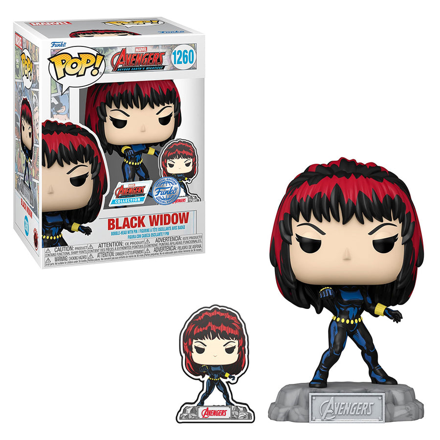 FUNKO POP MARVEL AVENGERS: A60 EXCLUSIVE - BLACK WIDOW COM PIN 1260