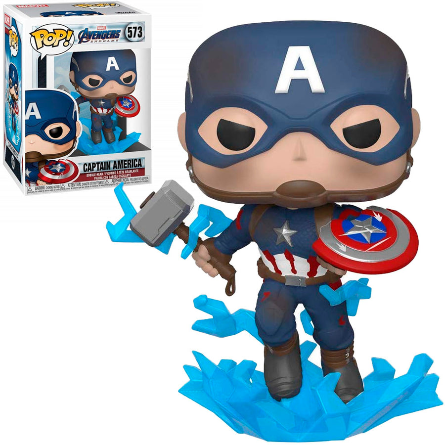 FUNKO POP MARVEL AVENGERS ENDGAME - CAPTAIN AMERICA (WITH MJOLNIR) 573 BRINDE