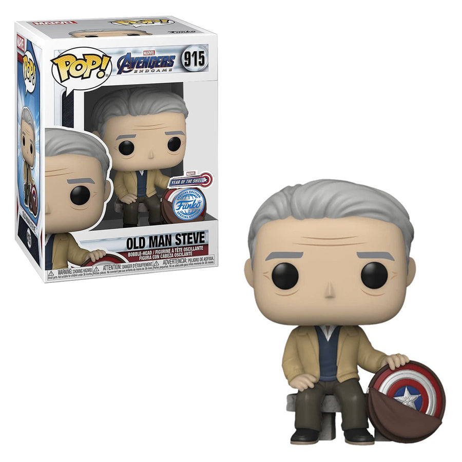 FUNKO POP MARVEL AVENGERS: ENDGAME EXCLUSIVE - OLD MAN STEVE 915 BRINDE