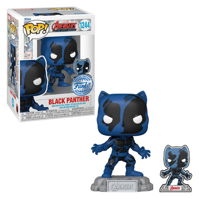 FUNKO POP MARVEL AVENGERS EXCLUSIVE + BROCHE - BLACK PANTHER 1244 BRINDE