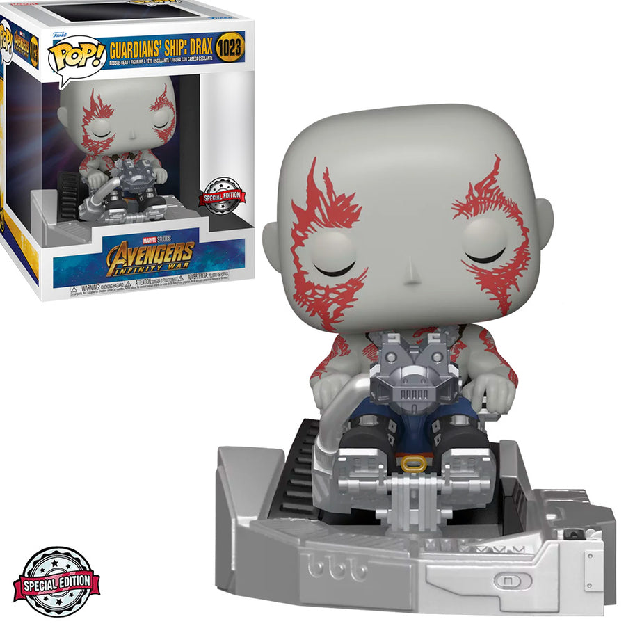 FUNKO POP MARVEL AVENGERS INFINITY WAR EXCLUSIVE - GUARDIANS SHIP DRAX 1023 (DELUXE)