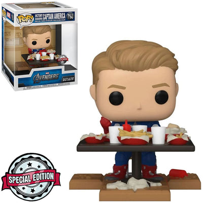FUNKO POP MARVEL AVENGERS EXCLUSIVO DELUXE - VICTORY SHAWARMA: CAPITÁN AMÉRICA 758