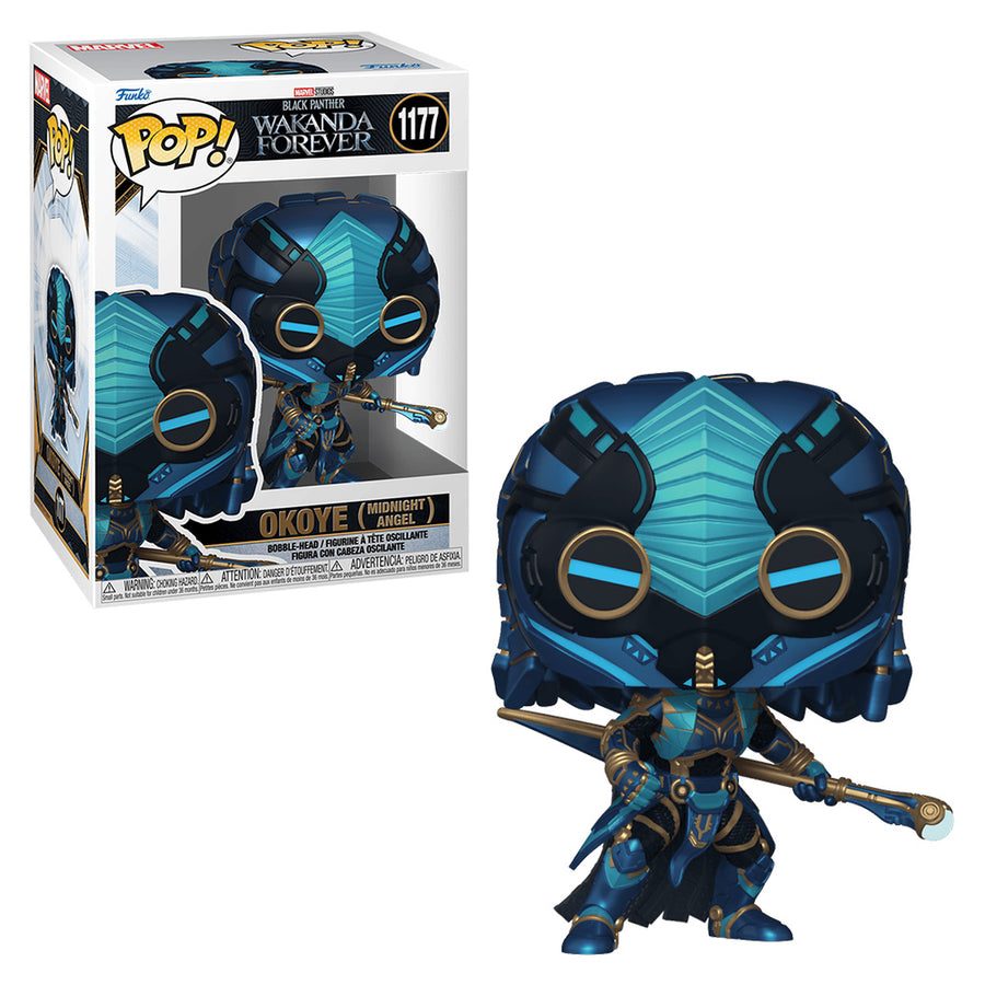 FUNKO POP MARVEL BLACK PANTHER: WAKANDA FOREVER - OKOYE (MIDNIGHT ANGEL) 1177 BRINDE