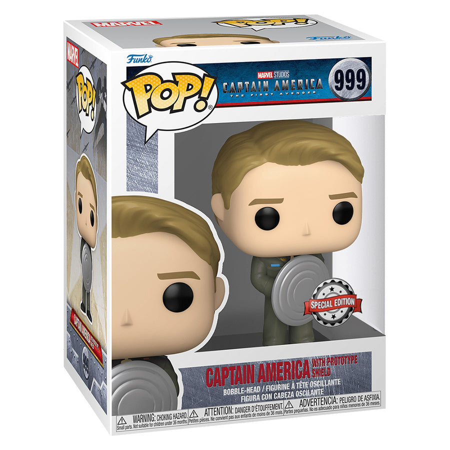 FUNKO POP MARVEL CAPTAIN AMERICA EXCLUSIVE - CAPTAIN AMERICA WITH PROTOTYPE SHIELD 999