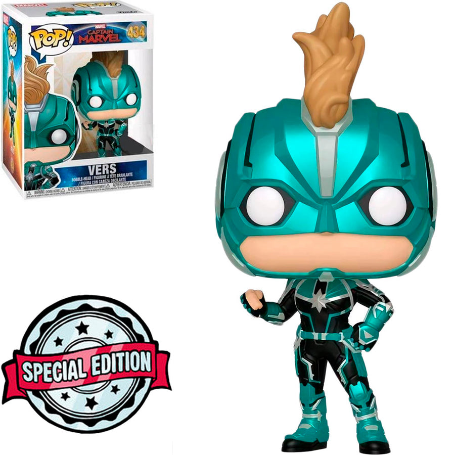 FUNKO POP MARVEL CAPTAIN MARVEL EXCLUSIVE - VERS 434 BRINDE