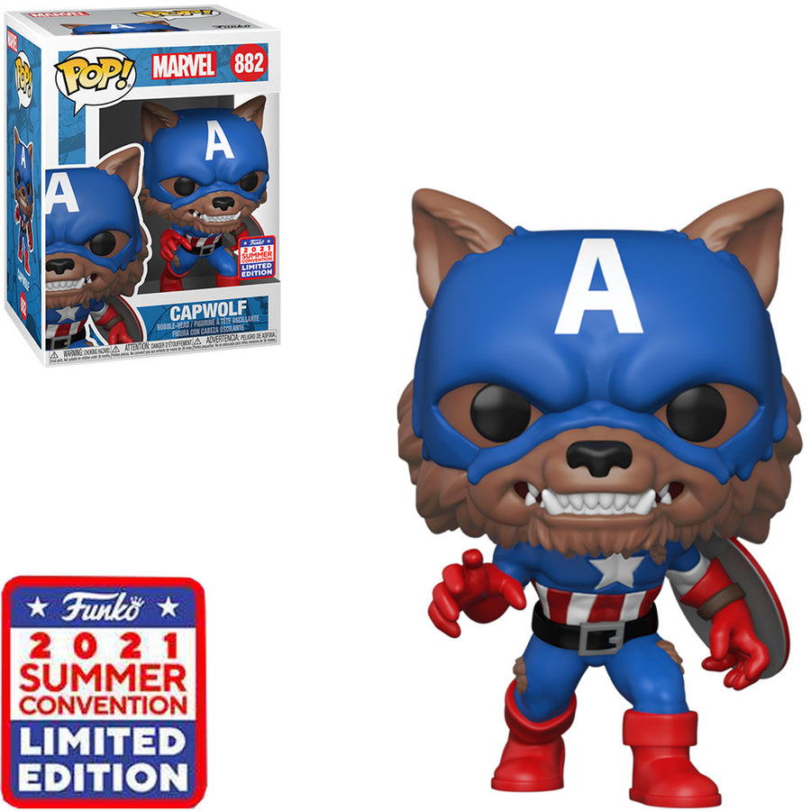 FUNKO POP MARVEL SDCC 2021 EXCLUSIVE - CAPWOLF 882 BRINDE