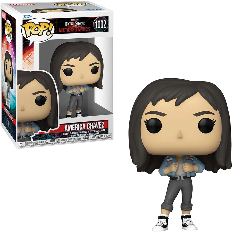 FUNKO POP MARVEL DOCTOR STRANGE IN THE MULTIVERSE OF MADNESS - AMERICA CHAVEZ 1002 BRINDE