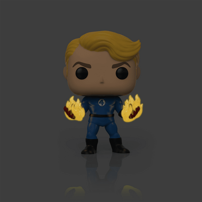 FUNKO POP MARVEL FANTASTIC FOUR EXCLUSIVE - HUMAN TORCH (GLOWS IN THE DARK) 568