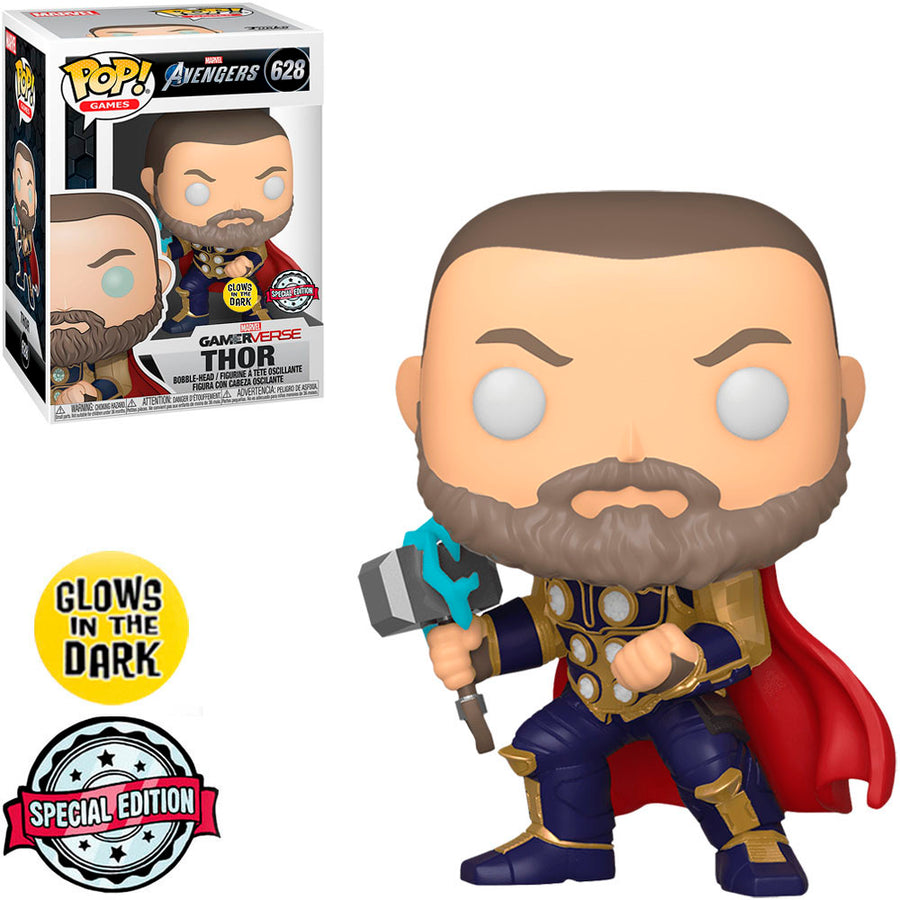 FUNKO POP MARVEL GAMERVERSE AVENGERS EXCLUSIVE - THOR 628 (GLOWS) BRINDE