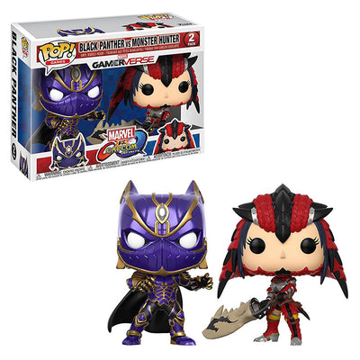 FUNKO POP MARVEL GAMERVERSE MARVEL VS CAPCOM - BLACK PANTHER VS MONSTER HUNTER 2PACK