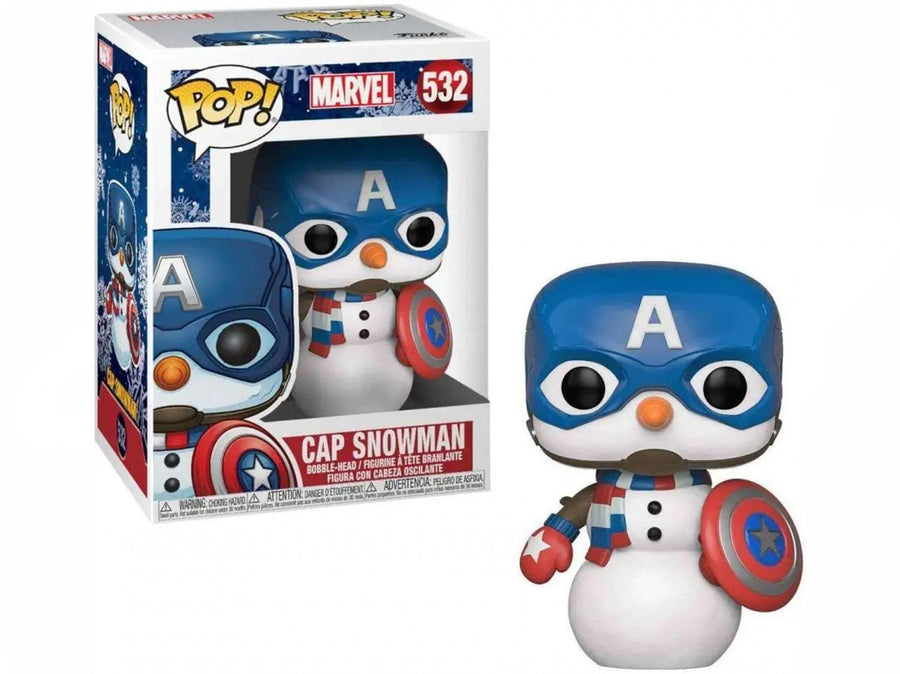 FUNKO POP MARVEL HOLIDAY - CAPTAIN AMERICA SNOWMAN 532 BRINDE