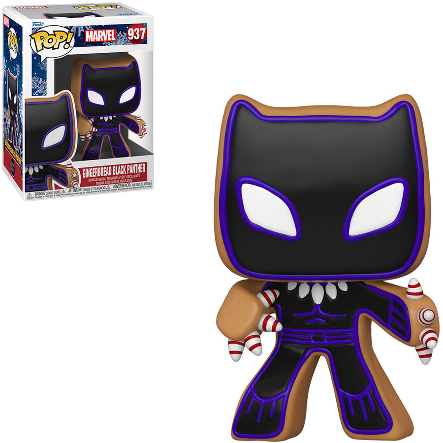 FUNKO POP MARVEL HOLIDAY - GINGERBREAD BLACK PANTHER 937 BRINDE