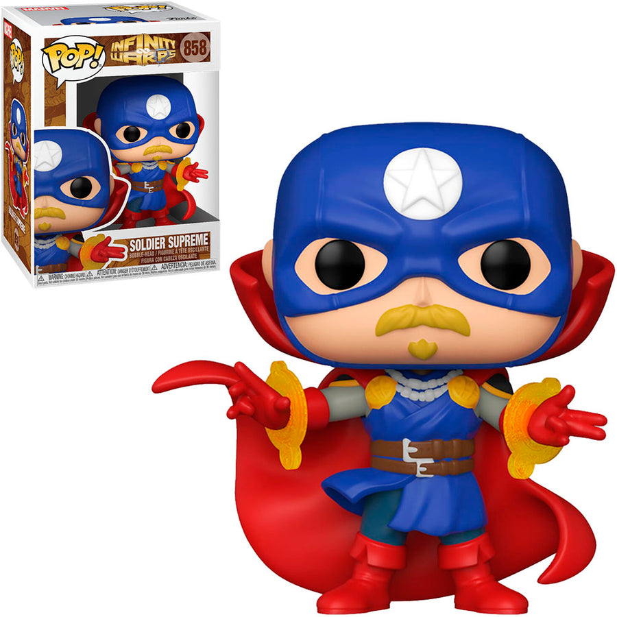 FUNKO POP MARVEL INFINITY WARPS - SOLDIER SUPREME 858 BRINDE