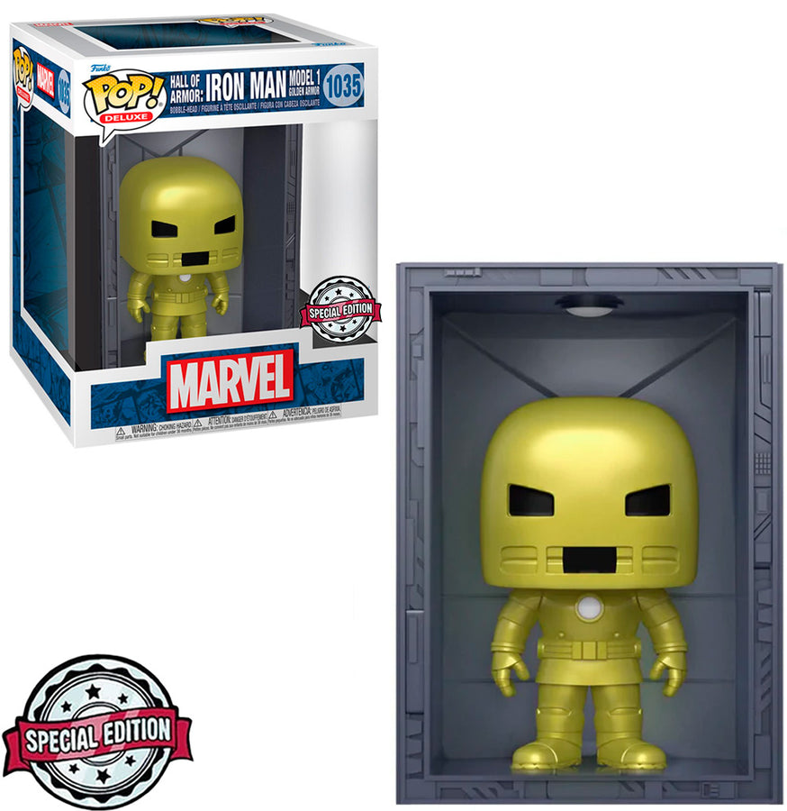 FUNKO POP MARVEL IRON MAN EXCLUSIVE - HALL OF ARMOR 1035 (DELUXE)