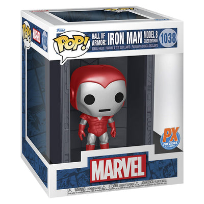 FUNKO POP MARVEL IRON MAN EXCLUSIVE - HALL OF ARMOR: IRON MAN MODEL 8 SILVER CENTURION 1038