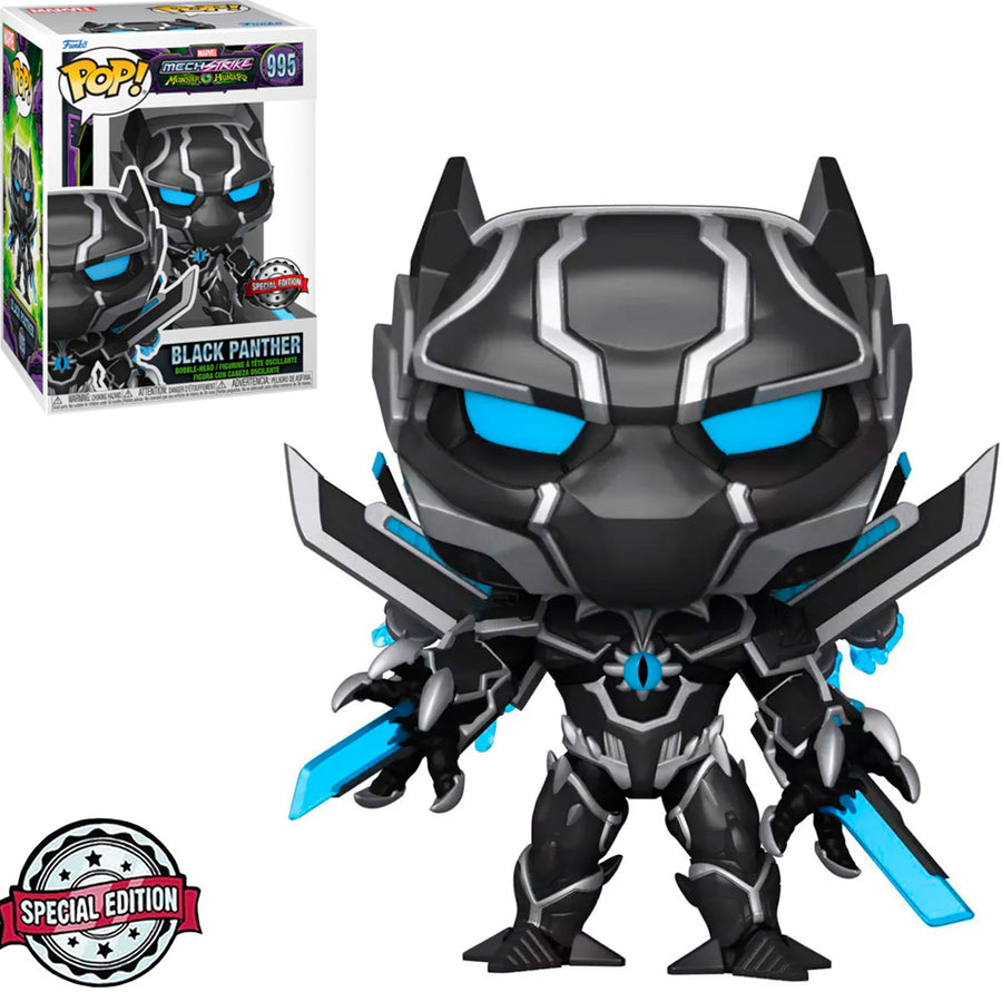 FUNKO POP MARVEL MECH STRIKE MONSTER HUNTERS EXCLUSIVE - BLACK PANTHER 995 BRINDE