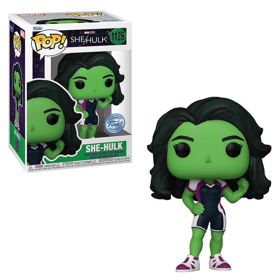 FUNKO POP MARVEL SHE HULK EXCLUSIVE - SHE-HULK 1126 (GLOWS IN THE DARK) BRINDE