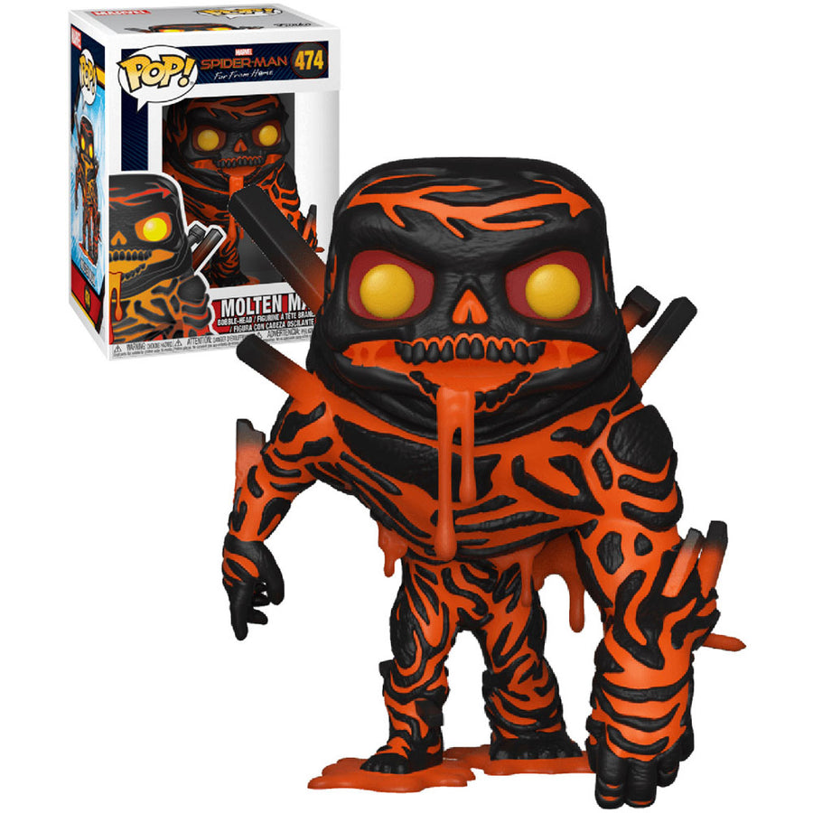 FUNKO POP MARVEL SPIDER-MAN FAR FROM HOME - MOLTEN MAN 474 BRINDE