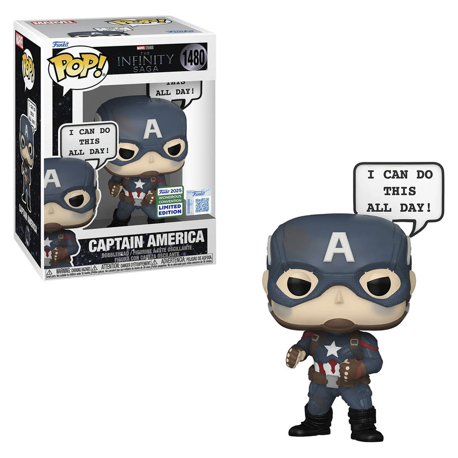 FUNKO POP MARVEL THE INFINITY SAGA WONDROUS CONVENTION 2025 EXCLUSIVE - CAPTAIN AMERICA 1480 BRINDE