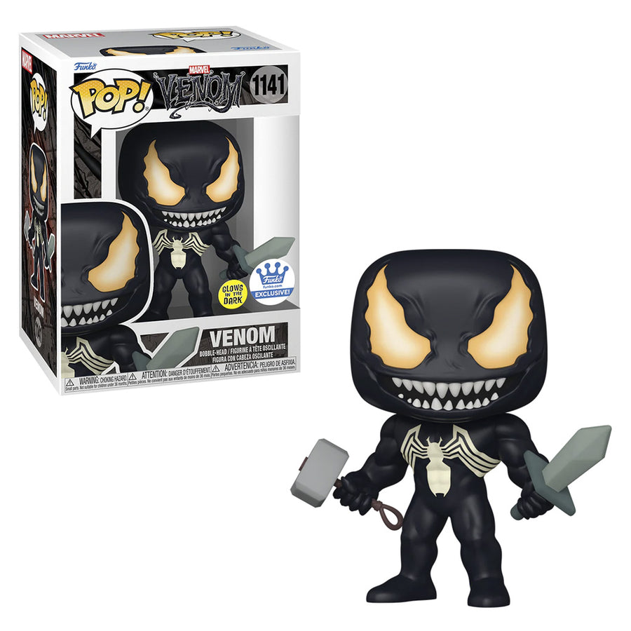 FUNKO POP MARVEL VENOM EXCLUSIVE - VENOM WITH MJONIR AND SWORD (GLOWS IN THE DARK) 1141