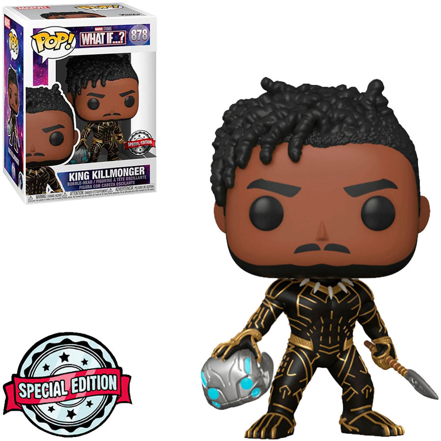 FUNKO POP MARVEL WHAT IF...? EXCLUSIVE - KING KILLMONGER 878 BRINDE