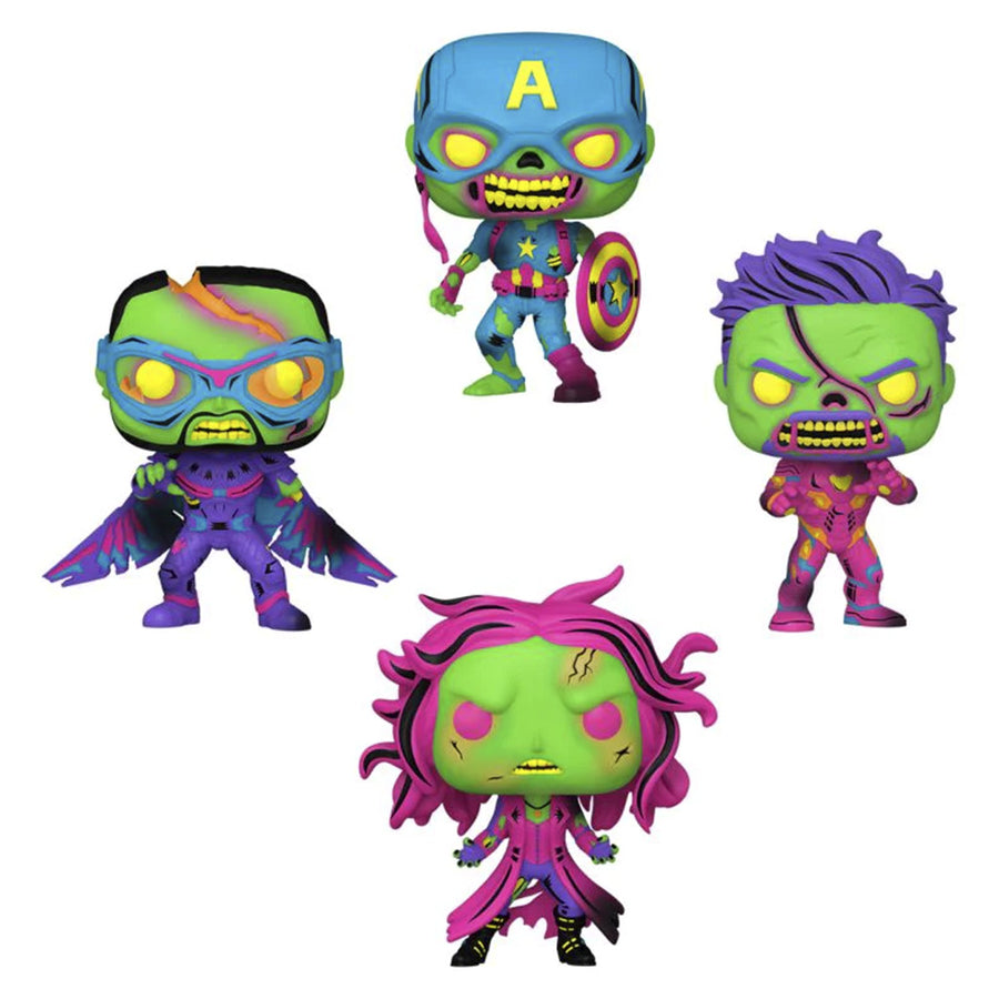 FUNKO POP MARVEL WHAT IF? - ZOMBIE BLACKLIGHT 4-PACK (69116)