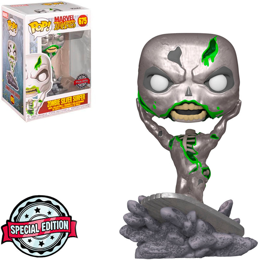 FUNKO POP MARVEL ZOMBIES EXCLUSIVE - ZOMBIE SILVER SURFER 675