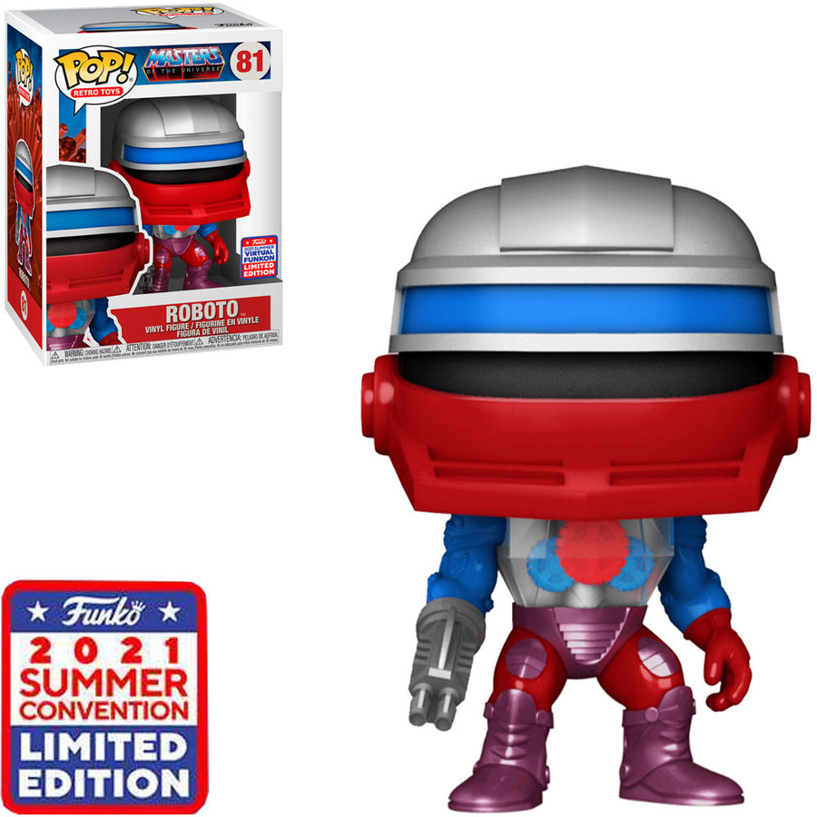 FUNKO POP MASTERS OF THE UNIVERSE SDCC 2021 EXCLUSIVE - ROBOTO 81 BRINDE