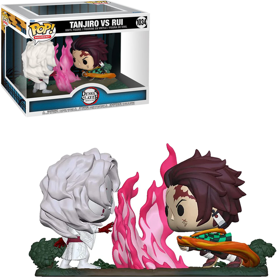 FUNKO POP MOMENT DEMON SLAYER - TANJIRO VS RUI 1034 BRINDE