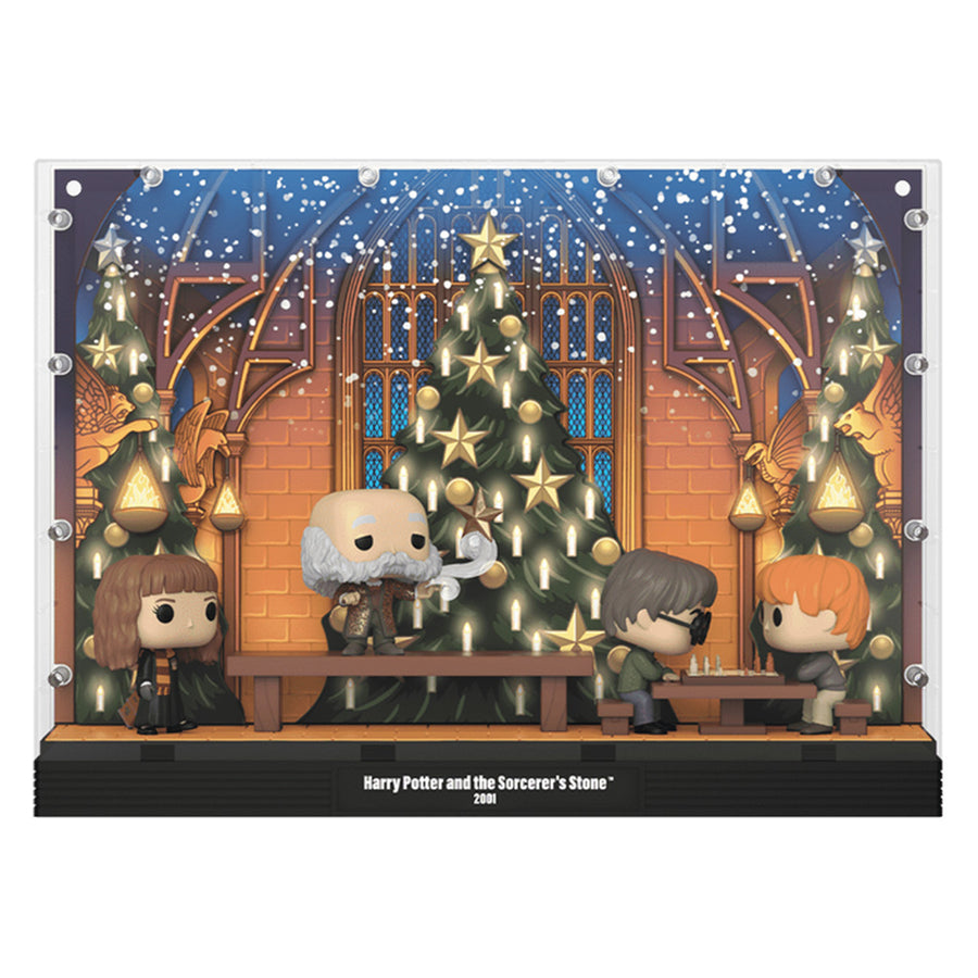 FUNKO POP MOMENT HARRY POTTER AND THE SORCEROR'S STONE: GREAT HALL HOLIDAY - HERMIONE / PROFESSOR FLITWICK / HARRY / RON 10