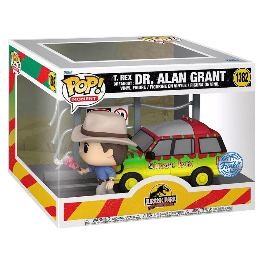 FUNKO POP MOMENT JURASSIC PARK 30TH ANNIVERSARY EXCLUSIVE - T-REX BREAKOUT & DR. ALAN GRANT 1382