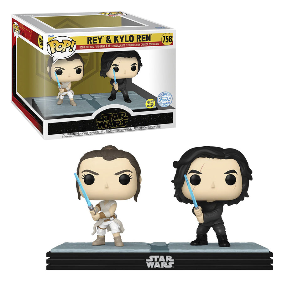 FUNKO POP MOMENTS STAR WARS EXCLUSIVE - REY & KYLO REN 758 BRINDE