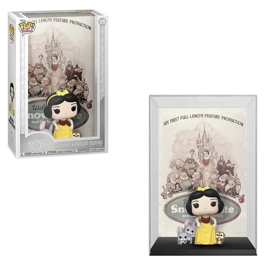 FUNKO POP MOVIE COVERS DISNEY 100TH - BRANCA DE NEVE E AS CRIATURAS DA FLORESTA 09 BRINDE