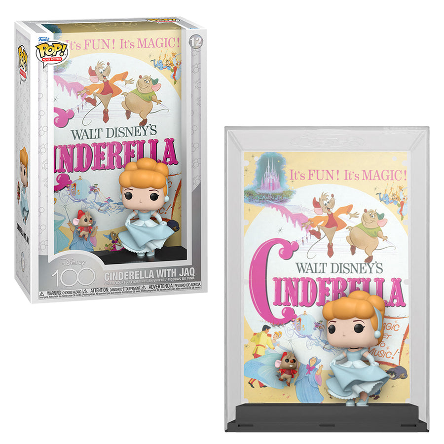FUNKO POP MOVIE POSTERS DISNEY 100TH- CINDERELLA WITH JAQ 12 (67498) BRINDE