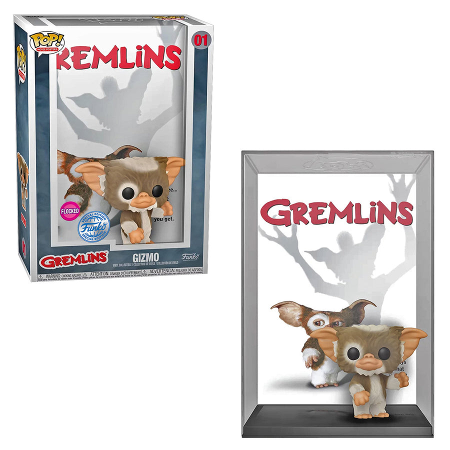 FUNKO POP MOVIE POSTERS GREMLINS EXCLUSIVE - GIZMO (FLOCKED) 16 BRINDE