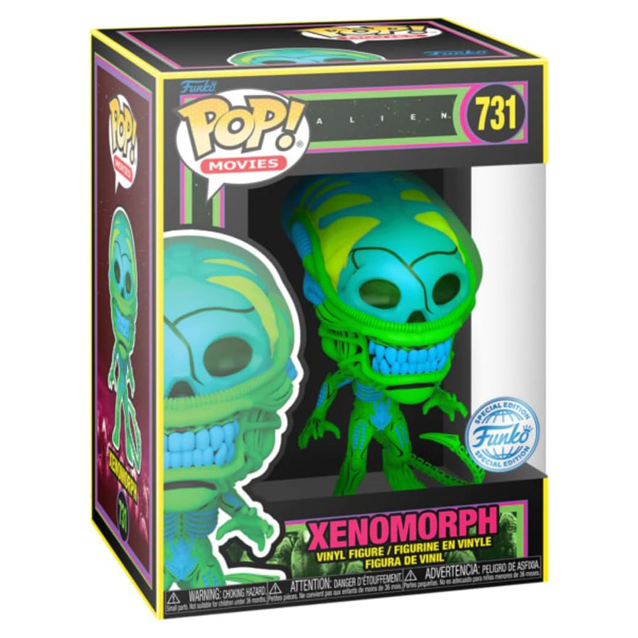 FUNKO POP MOVIES ALIEN 40TH ANNIVERSARY EXCLUSIVE - XENOMORPH 731 (BLACKLIGHT)