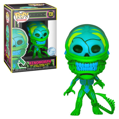 FUNKO POP MOVIES ALIEN 40TH ANNIVERSARY EXCLUSIVE - XENOMORPH 731 (BLACKLIGHT) BRINDE