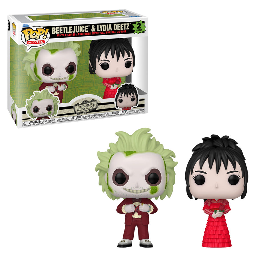 FUNKO POP MOVIES BEETLEJUICE 2 - BEETLEJUICE & LYDIA DEETZ 2-PACK (83087) BRINDE