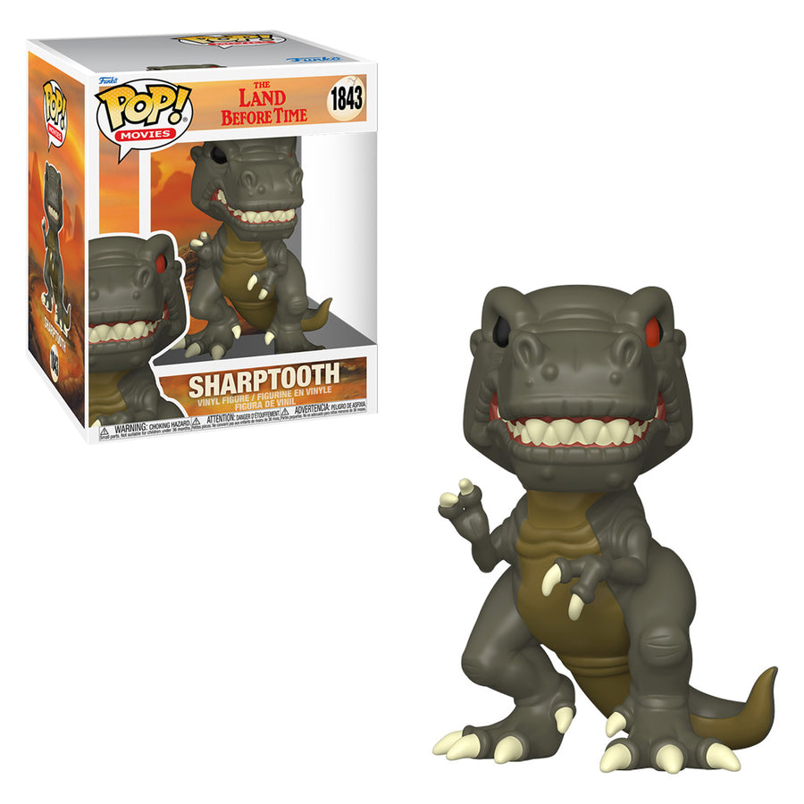 FUNKO POP MOVIES EM BUSCA DO VALE ENCANTADO (THE LAND BEFORE TIME) - SHARPTOOTH 1843 BRINDE