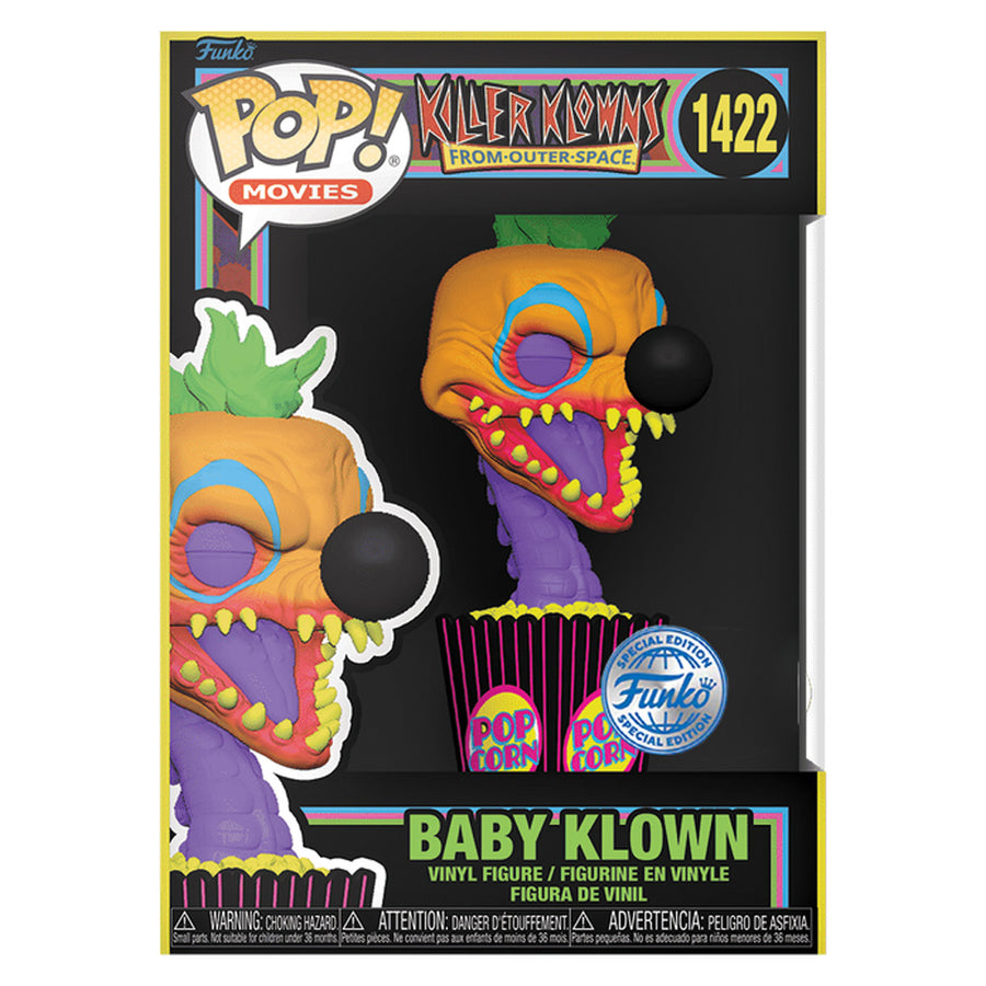 FUNKO POP MOVIES KILLER KLOWNS FROM-OUT-OF-SPACE EXCLUSIVE - BABY KLOWN 1422 (BLACKLIGHT)