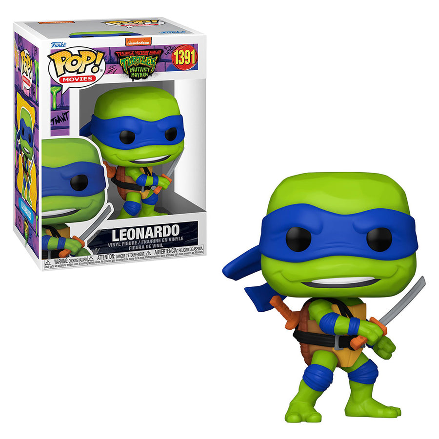 FUNKO POP MOVIES TEENAGE MUTANT NINJA TURTLES: MUTANT MAYHEM - LEONARDO 1391 BRINDE