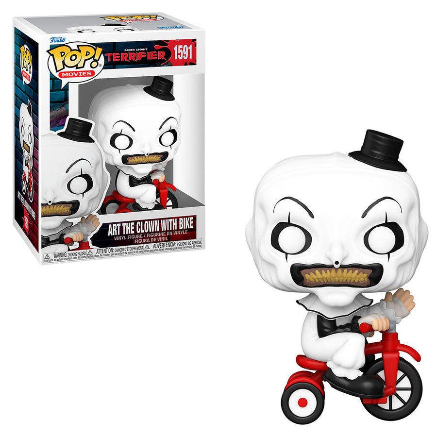 FUNKO POP MOVIES TERRIFIER - ART THE CLOWN WITH BIKE 1591 BRINDE
