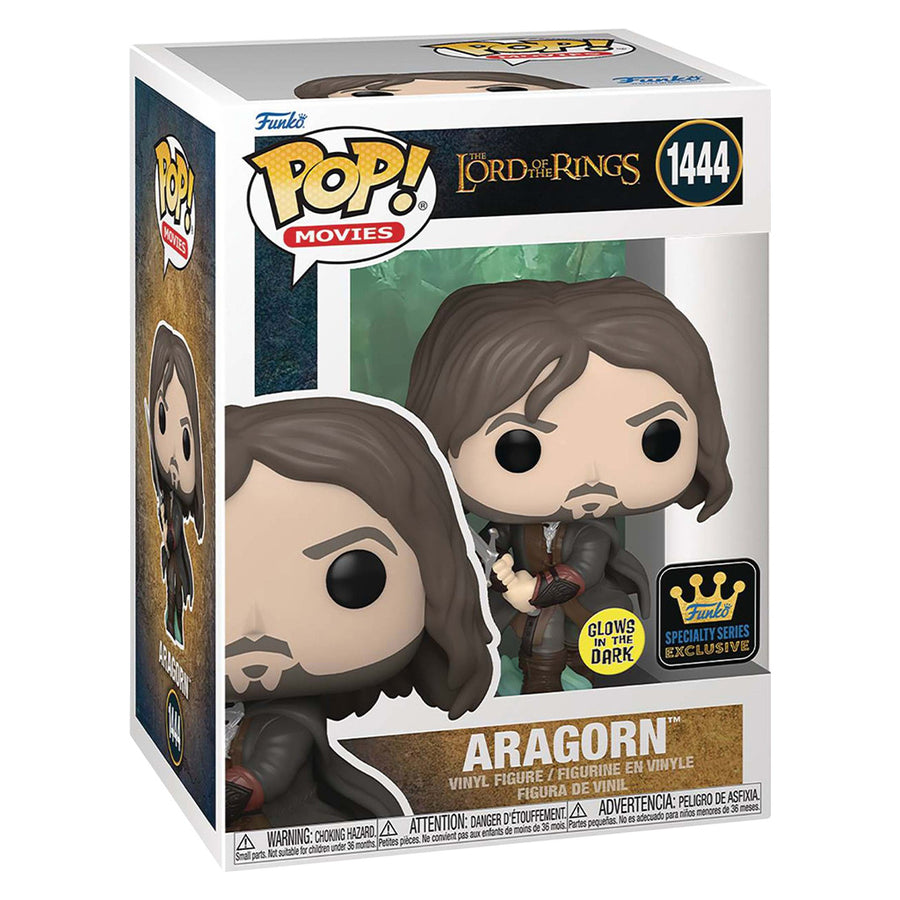FUNKO POP MOVIES THE LORD OF THE RINGS EXCLUSIVE - ARAGORN 1444 (GLOWS IN THE DARK)