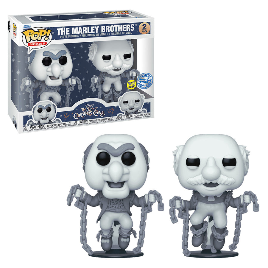 FUNKO POP MOVIES THE MUPPET CHRISTMAS CAROL EXCLUSIVE - THE MARLEY BROTHERS 2-PACK (GLOWS IN THE DARK) BRINDE