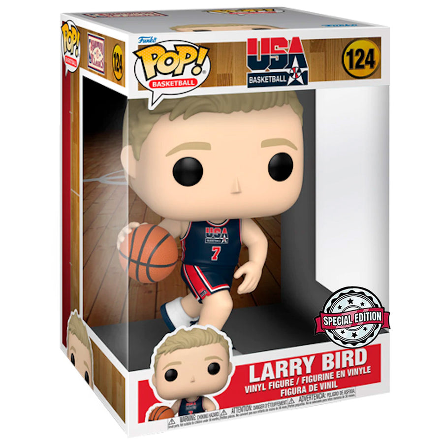 FUNKO POP NBA USA BASKETBALL EXCLUSIVE - LARRY BIRD 124 (SUPER SIZED 10'')
