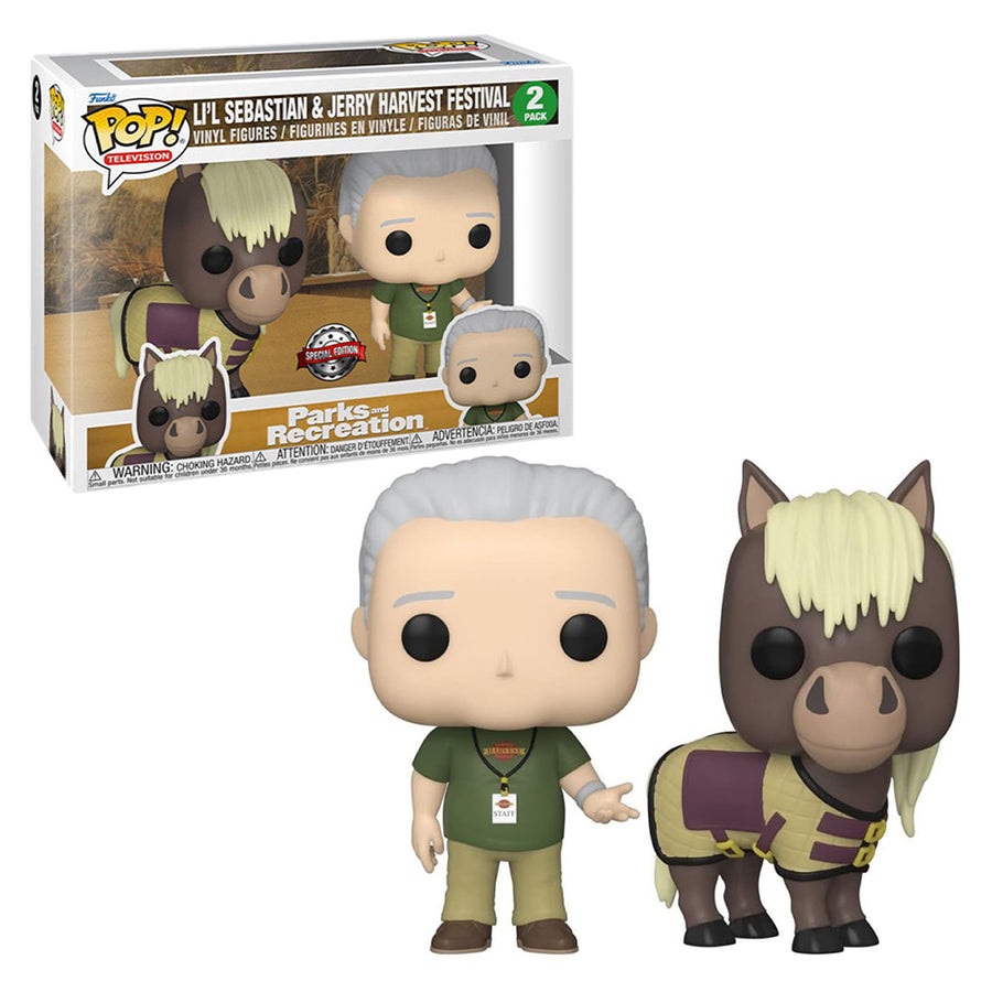 FUNKO POP PARKS AND RECREATION EXCLUSIVE - LIL SEBASTIAN & JERRY HARVEST FESTIVAL (2 PACK) BRINDE