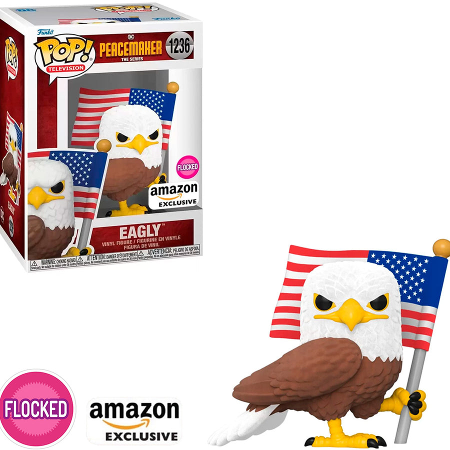 FUNKO POP PEACEMAKER EXCLUSIVE - EAGLY 1236 (FLOCKED) BRINDE