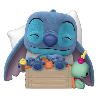 FUNKO POP PLUS DISNEY LILO & STITCH EXCLUSIVE - SLEEPING STITCH IN BOX 1607 (FLOCKED)
