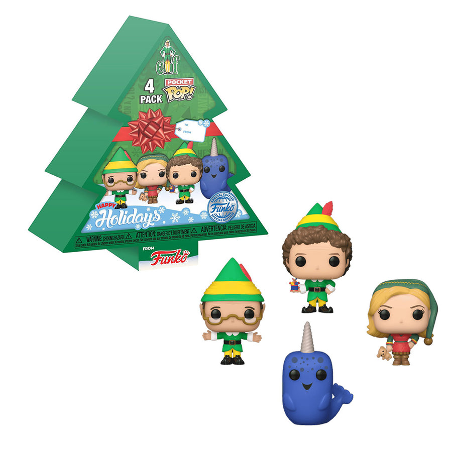 FUNKO POP POCKET ELF TREE HOLIDAY 4-PACK (73918) BRINDE